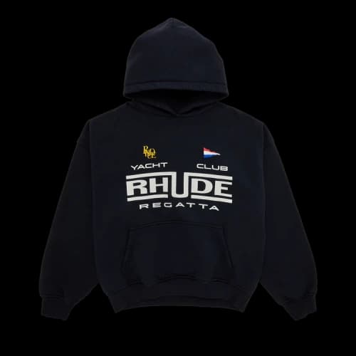 Rhude Regatta Club Hoodie 'Black'