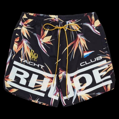 Rhude Regatta Club Hawaiian Swim Short 'Black'