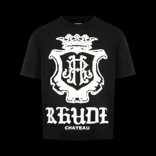 Rhude Oversized Chateau Crest Tee 'Black/White'