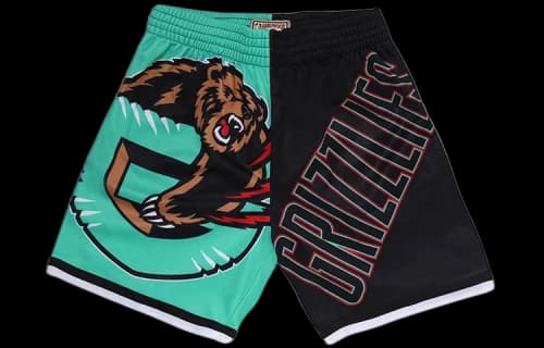 Mitchell & Ness x NBA Memphis Grizzlies Big Face Shorts 'Black Green'