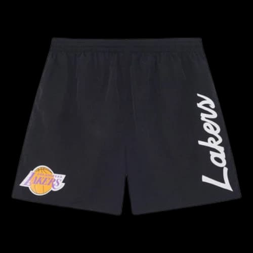 Mitchell & Ness x NBA Essential Nylon Shorts Black 'La Lakers '