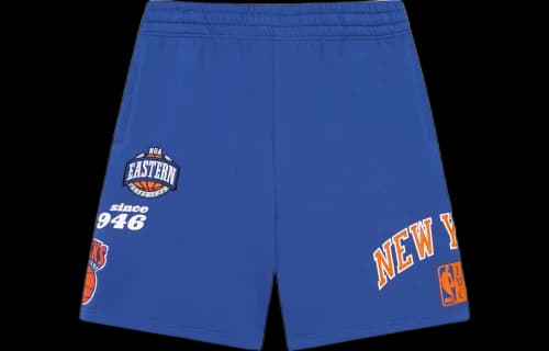Mitchell & Ness x NBA Knicks Team Origins Fleece Short 'Blue'