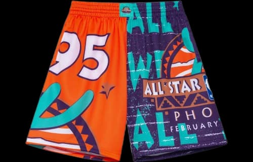 Mitchell & Ness x NBA All Star 1995 Jumbotron 3.0 Shorts 'Orange Purple'