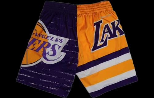 Mitchell & Ness x NBA Los Angeles Lakers Jumbotron 3.0 Shorts 'Yellow Purple'