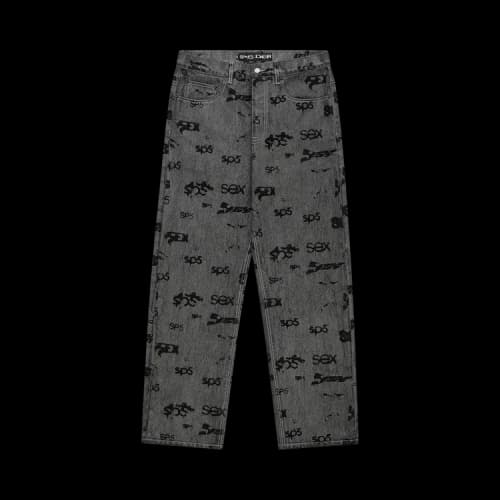 Sp5der Sex AOP Denim 'Silver'