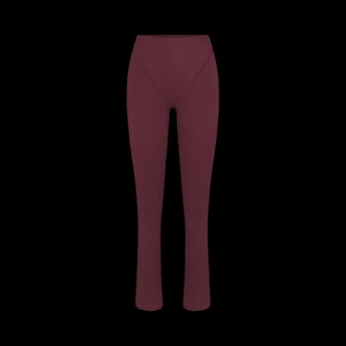 NikeSKIMS Matte High-Waisted V-Panel Straight Leggings 'Currant'