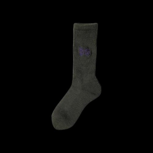 Needles Pile Socks 'Olive'