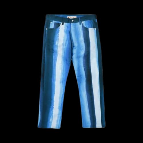Marni Print Cropped Trousers 'Blue'
