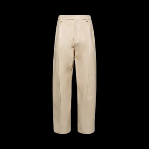 Marni Pleated Wide Leg Trousers 'Limestone'