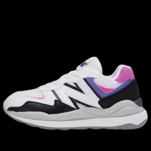 (PS) New Balance 574 Shoes 'White Black Purple Pink'