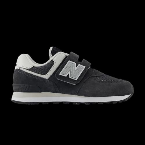New Balance 574 Hook & Loop Little Kid Wide 'Magic Black Magnetic Grey'