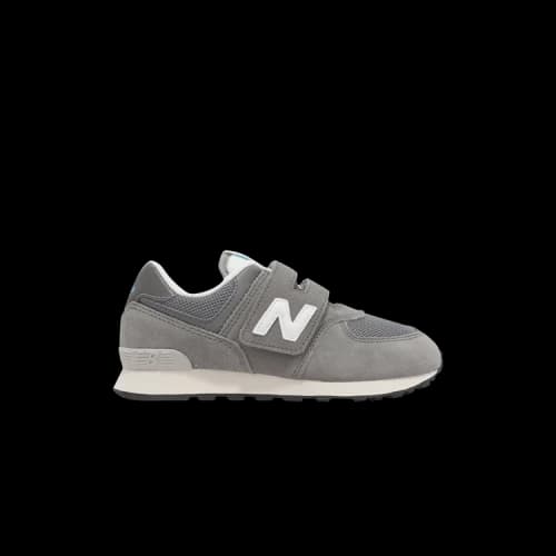 574 New-B Hook & Loop Little Kid Wide 'Gunmetal'