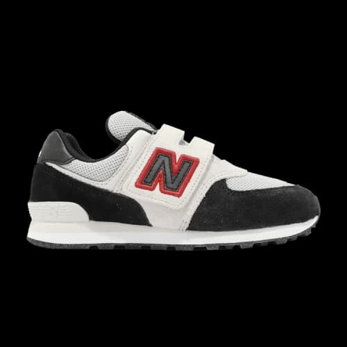 New Balance 574 Little Kid Wide 'Black Nimbus Cloud Red'