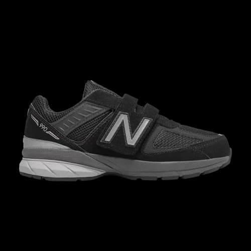 New Balance 990v5 Hook and Loop Little Kid X-Wide 'Black'