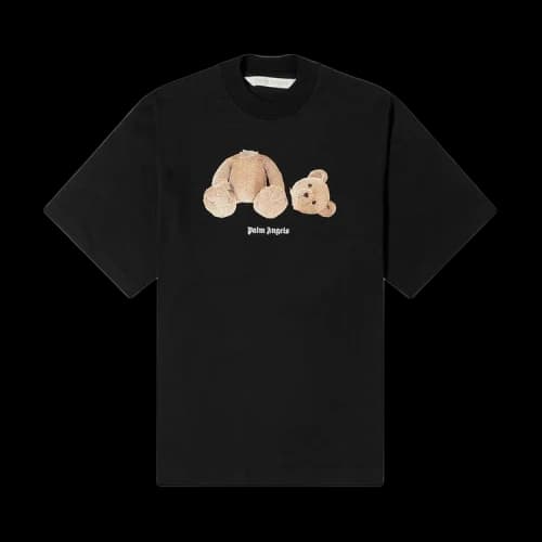 Palm Angels Womens Bear Loose T-Shirt Black/Brown