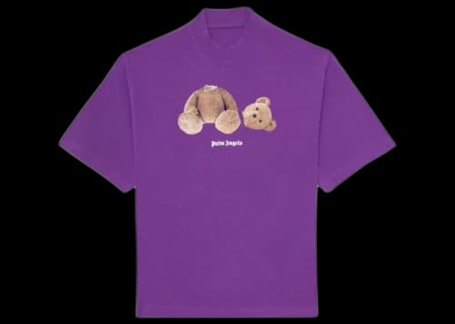 Palm Angels Womens Bear T-shirt Purple