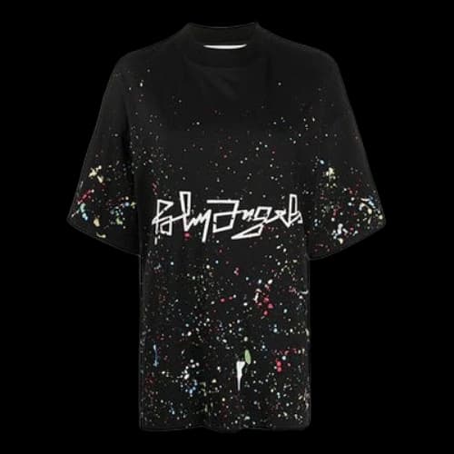 PALM ANGELS Logo Printing Short Sleeve Black