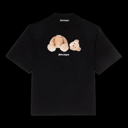 PALM ANGELS Bear Back logo Short Sleeve Black