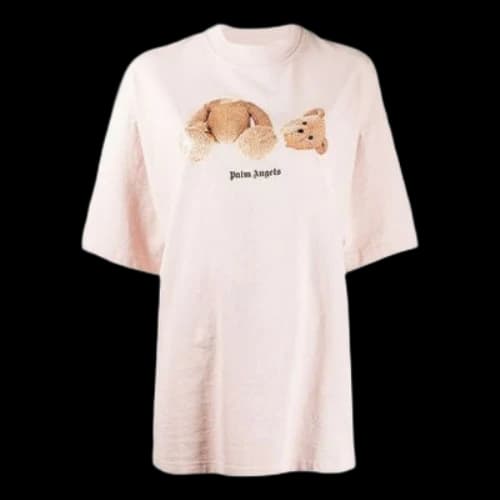 PALM ANGELS Logo Round-neck Short Sleeve Pink
