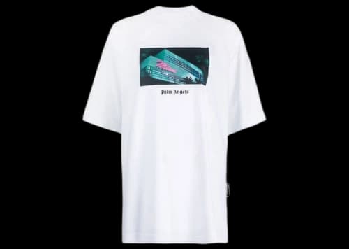 Palm Angels Miami Graphic Print T-Shirt White