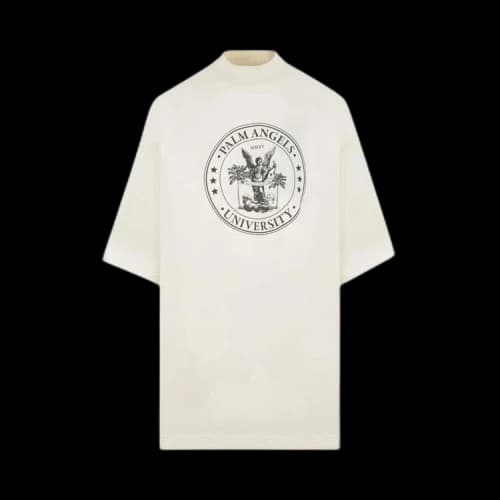 Palm Angels College Loose Tee 'Butter/Black'
