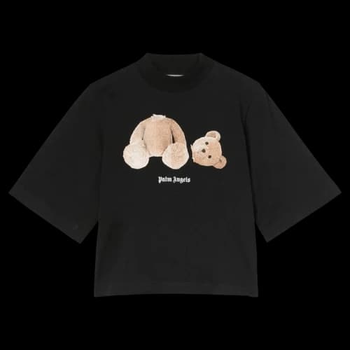 Palm Angels Bear Cropped Tee 'Black/Brown'