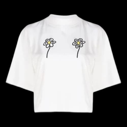 PALM ANGELS Printing Short Sleeve White