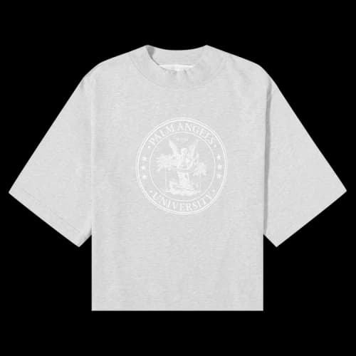 Palm Angels College Cropped Tee 'Melange Green'
