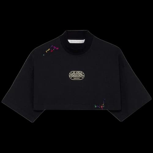 Palm Angels x Missoni Heritage Crop Tee 'Black/Yellow'