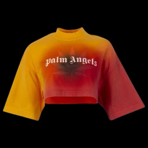 Palm Angels x The Webster Degrade Cropped Tee 'Red/Yellow'