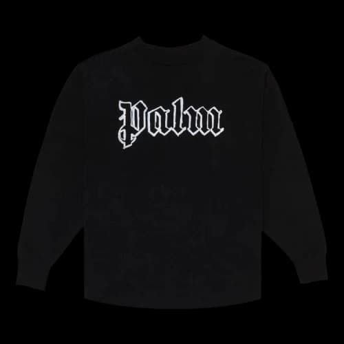 Palm Angels Logo Long-Sleeve Tee 'Black/White'