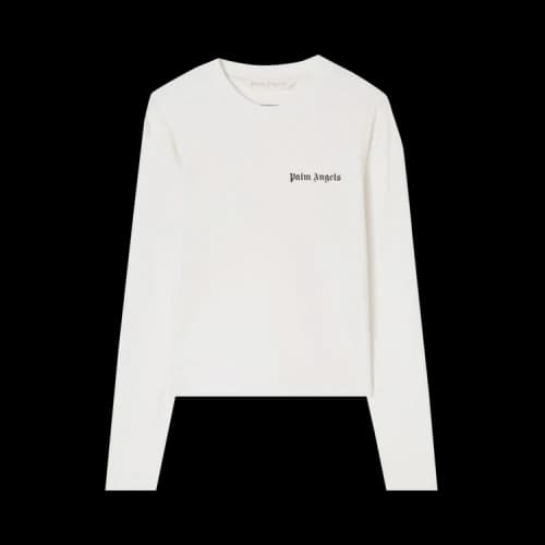 Palm Angels Classic Logo Slim Long-Sleeve T-Shirt 'White/Black'