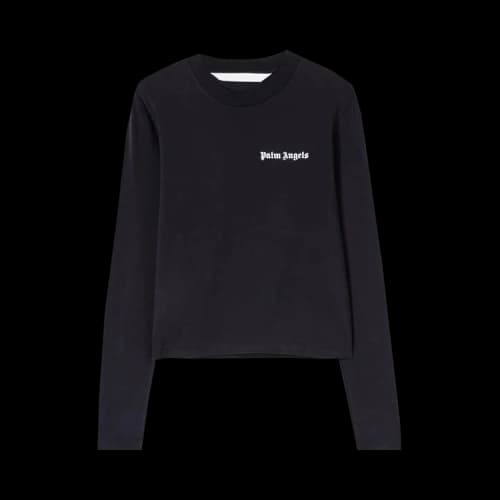 Palm Angels Classic Logo Slim Long-Sleeve T-Shirt 'Black/White'