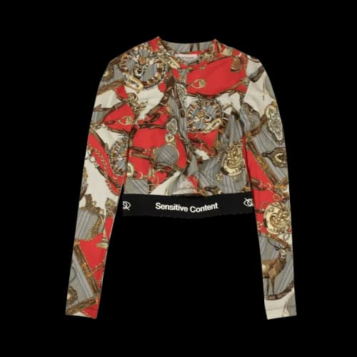 Palm Angels Sensitive Content Crop Top 'Red'