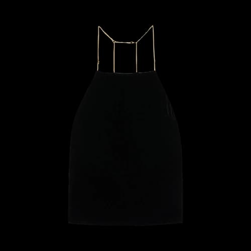 Palm Angels Chain Velvet Top Black