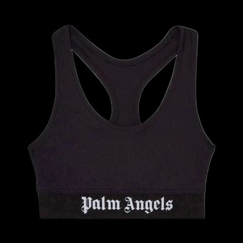 Palm Angels Classic Logo Sports Bra 'Black/White'