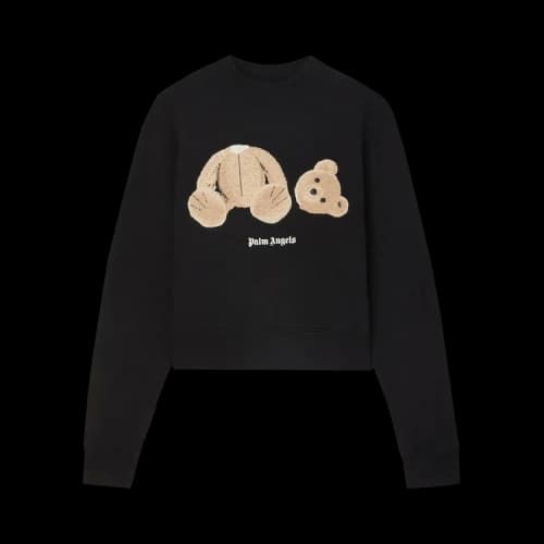 Palm Angels Bear Fitted Crew 'Black/Brown'