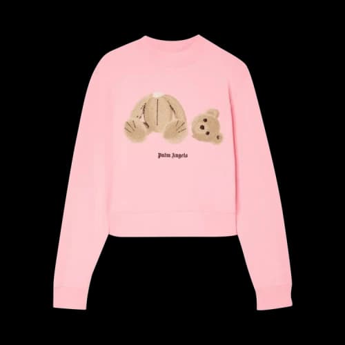 Palm Angels Bear Fitted Crewneck 'Almond Blossom'