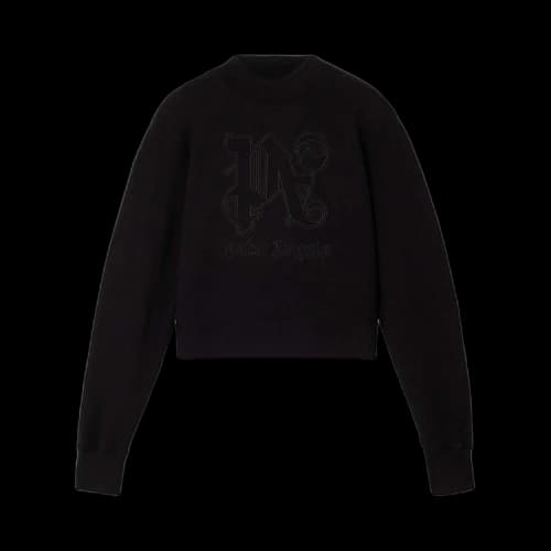 Palm Angels Monogram Statement Crew Black