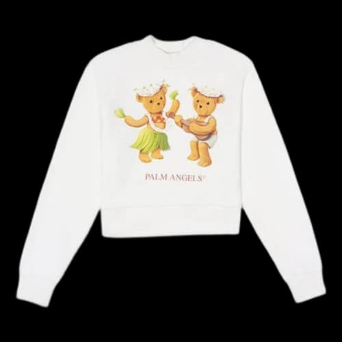 PALM ANGELS Round Neck Pullover White