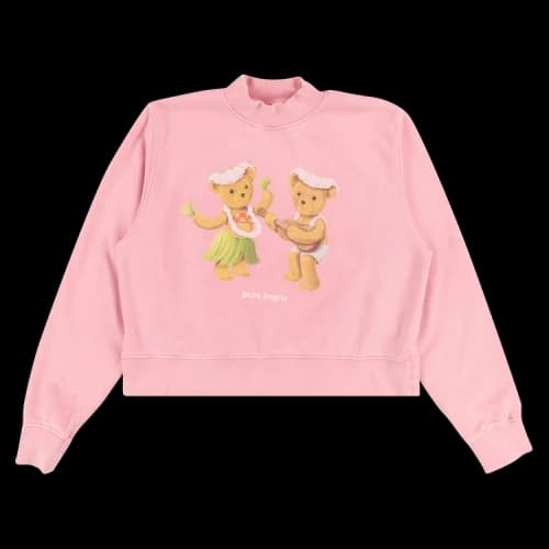 Palm Angels Bear Logo Crewneck Pullover Sweatshirt 'Pink'
