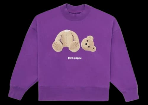 Palm Angels Bear Sweatshirt Purple