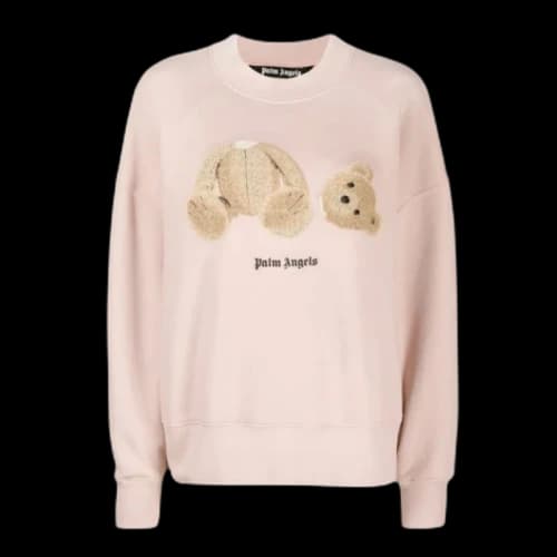 Palm Angels Bear Over Crewneck Sweatshirts Rose