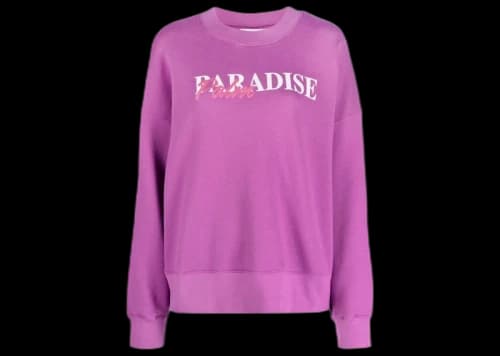 Palm Angels Slogan Print Sweatshirt Purple