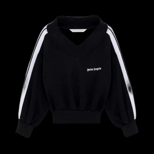 Palm Angels Off Shoulder Crewneck 'Black/White'