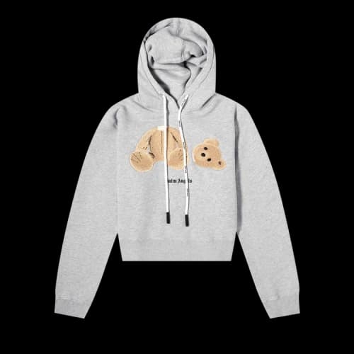 Palm Angels Bear Hoodie 'Melange Grey'