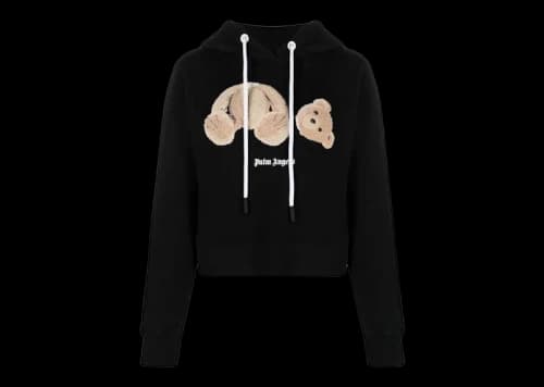 Palm Angels Women's Teddy Bear Logo Hoodie Black/Brown