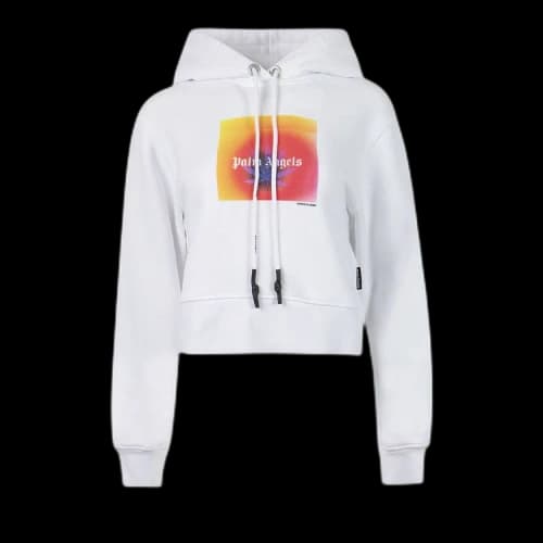 Palm Angels x The Webster Square Leaf Hoody 'White/Orange'