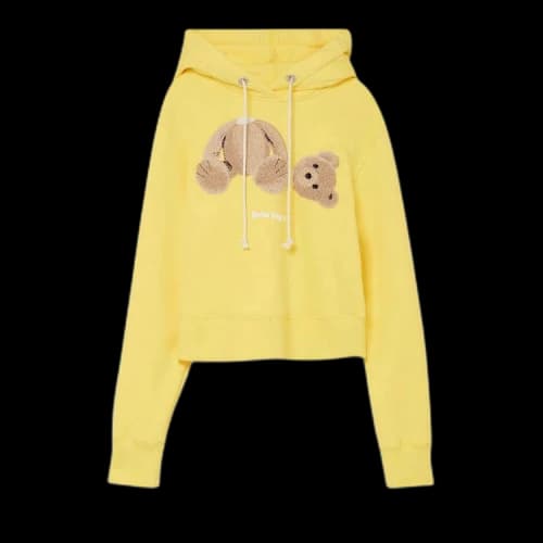 Palm Angels Bear Fitted Hoodie 'Yellow/Brown'