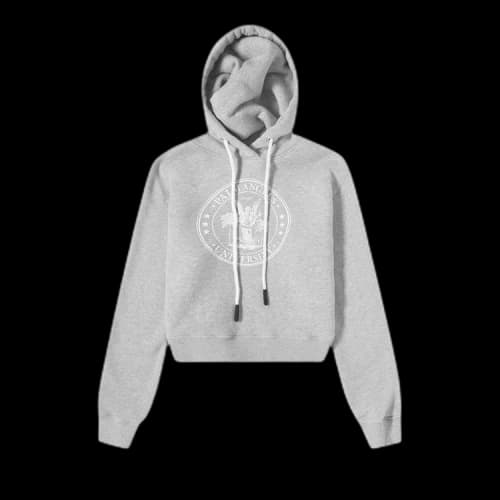 Palm Angels College Fitted Hoodie 'Melange Green'